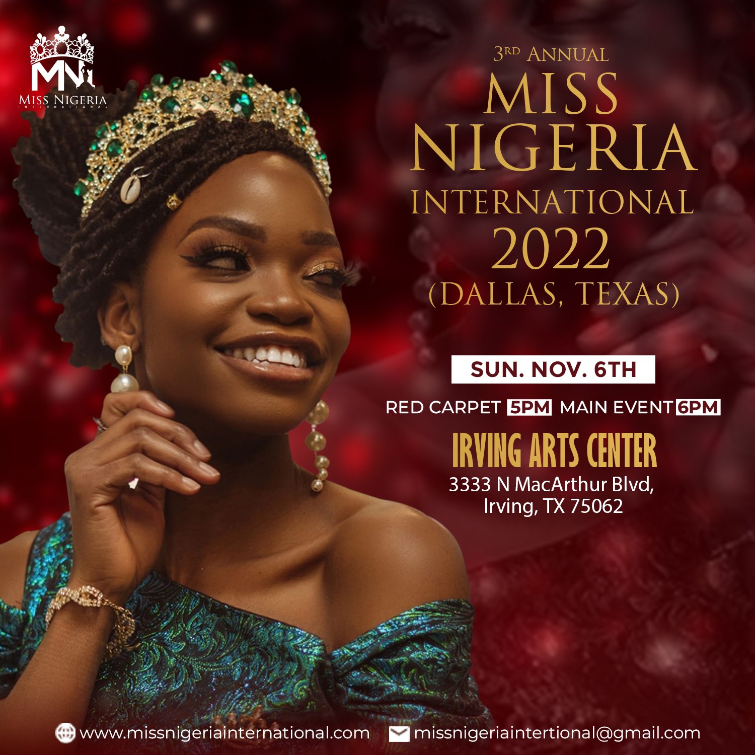 The 3rd Annual Miss Nigeria International Pageant – Irving Arts Center